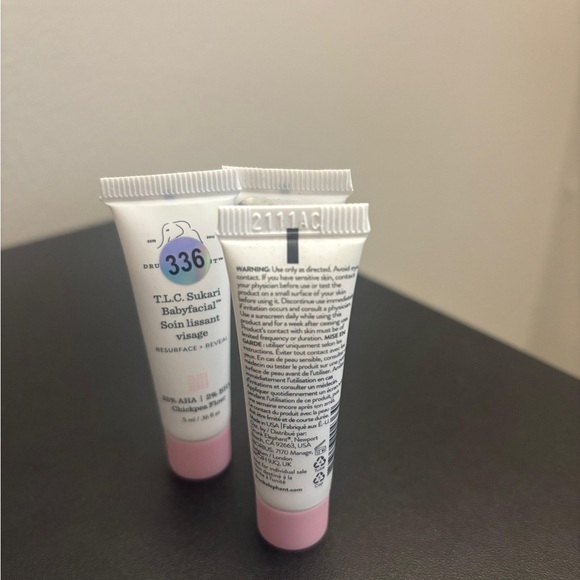 Drunk Elephant T.L.C. Sukari Babyfacial Set with Pink and White Tubes - Picture 2 of 2